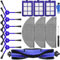 EATBALE X8 Ersatzteile Zubehör Set für Eufy RoboVac X8 Serie Hybrid Saugroboter Ersatz Zubehör Kit, 1 Hauptrollbürste, 3 HEPA Filters, 6 Seitenbürsten, 4 Mikrofasermopptuch (13 Stück)