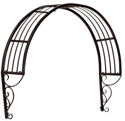Wandmontierte Rosenbögen – Breite 100 cm – Für Tür, Terrasse, Fenster, Garten, Veranda – Torbogen Garten Halbrunder Rankbogen, (Black)