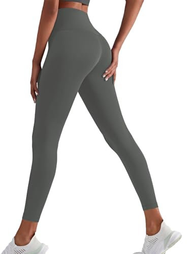 XDSP Legging de Sport Femme Pantalon de Yoga Pilates Compression Taille Haut Sculptants Push up Slim Fit Butt Lift Élastique Legging Fitnes avec Poches Tight Pantalon de Joggings Gym Running Course