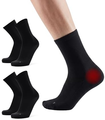 DANISH ENDURANCE 2 Paar Plantarfasziitis-Socken, für Damen & Herren | Plantarfasziitis-Socken mit gezielter Kompression und Polsterung, für Alltag, Sport und stehende Berufe, Unisex
