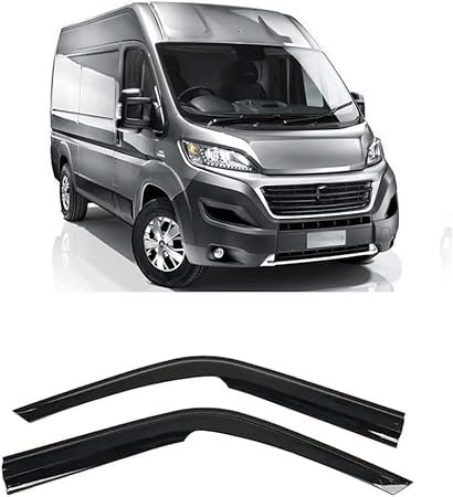 WangjunF 4 Stück Windabweiser für FIAT Ducato 2006 2007 2008 2009 2010 2011 2012 2013 2014 2015 2016 2017,Autofenster Regenschutz, Regenabweiser, Integrierte Deflektoren