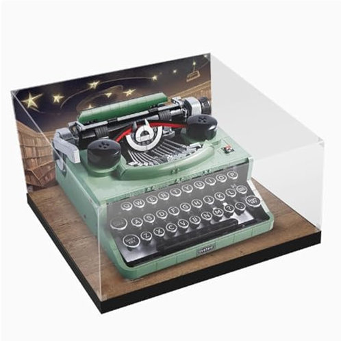 Acryl-Displaybox, kompatibel mit Lego 21327 Schreibmaschine, Sammlerstück, Geschenkbox, Aufbewahrungsbox (nur Box)