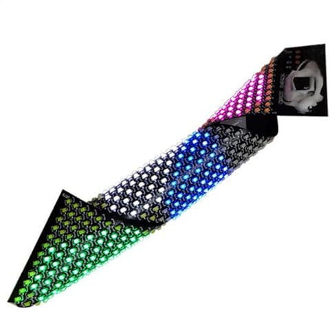 Pantalla LED flexible,Pantalla LED | Pantalla LED flexible con control de aplicación Blue Tooth | Señal de desplazamiento de mensaje de animación, pantalla de patrón de texto de desplazamiento LED par