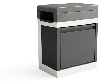 MAESTRO FERRETERO TUOZI - Abfalleimer-Modul Kitaway für vorgefertigten Grill (weiß, grau, 42 x 63 x 63 cm) - Verwendung im Freien