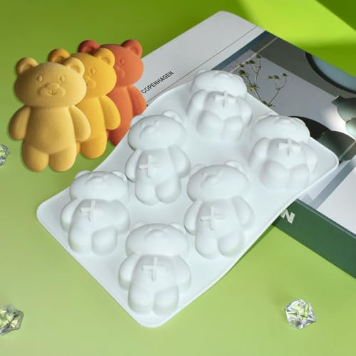 mostsom Stampi in silicone 3D a forma di orsetto per cuocere torte mousse, fondente, dessert francese, pasticceria, cioccolato, sapone e gelato, stampo da forno per torte (B_ orso)