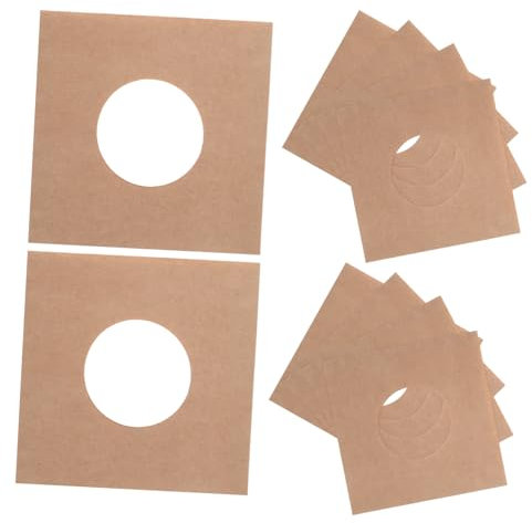 Parliky 10pcs Vinyl Record Bag Brown Kraft Paper Sleeves Protective Album Covers Record Organizer Storage Case for Vinyl