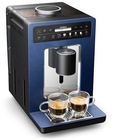 KRUPS Evidence by Wilmotte Kaffeevollautomat, elegantes Design, Made in France, One-Touch Cappuccino, einfach zu bedienen, kompakt, zuverlässig, leicht zu reinigen, EA89W410