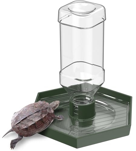 GYJZZW Wasserspender für Schildkröte, Schlange Bartdrache, Reptilien-Terrarium, automatischer Wasserspender für Schildkröte, Gecko, Eidechse und Chamäleon, groß