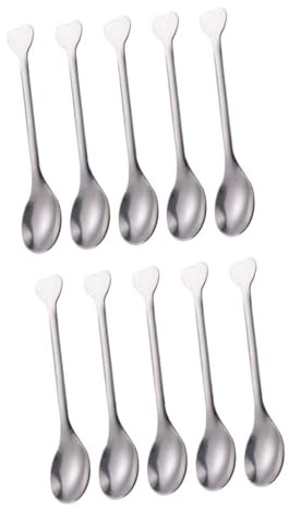 HOLIDYOYO 12Pezzi Cucchiai in Acciaio Inossidabile Forma per Dessert Cucchiaio da Mischiare