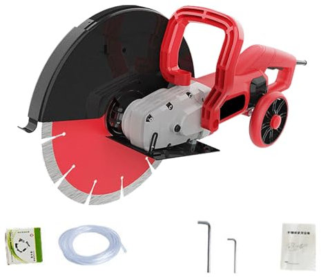 VNATWGOO 3200W/3500W/3800W Circular Saw Wall Cutter, No-Dust Adjustable Depth, for Concrete Floors Walls Door Frames Slotting,3800W/350mm