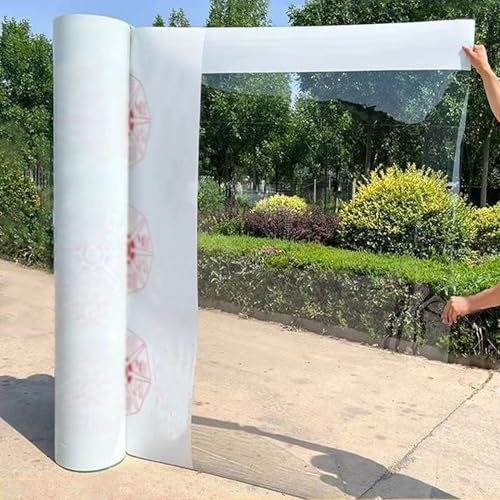 Transparente Polycarbonat-Kunststoffplatte, 1 mm dick, wasserdichte Überdachung für Pergolen und Gewächshäuser, UV-geschützt, leicht zu schneiden und zu biegen, langlebige Ausdauerplatte (100 x 1500