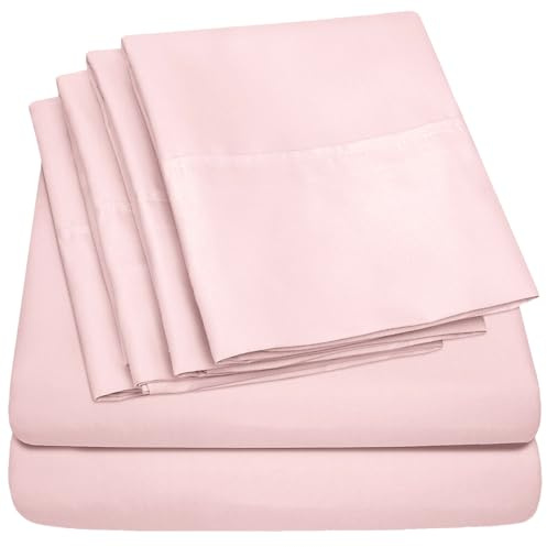 Sweet Home Collection Lot de 2 taies d'oreiller supplémentaires en Microfibre avec Poche Profonde, Rose pâle, lit Simple XL