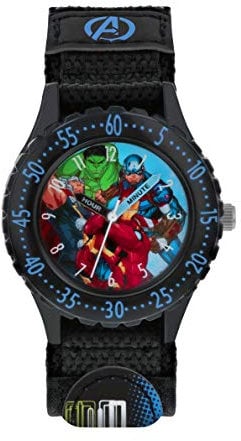 Avengers Jungen Analog Quarz Uhr mit Stoff Armband AVG5008