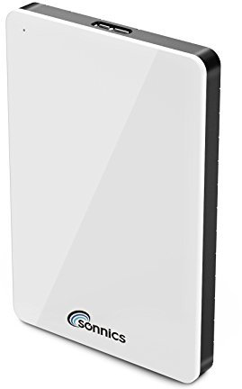 Sonnics 500GB White External Portable Hard drive USB 3.0 Compatible with Windows PC, Mac, Smart tv, XBOX ONE & PS4