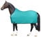 Horses, Fleece Pferdedecke, Basismodell, weich und bequem, ideal für Transport und Feierabend, Größe XS-120cm bis XXL-162cm, in verschiedenen Farben erhältlich (Türkis-128 cm)