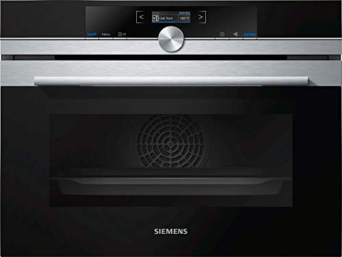 Siemens iQ700 CB635GBS3 - Horno (Medio, Horno eléctrico, 47 L, 300 °C, Negro, Acero inoxidable, Botones, Giratorio)