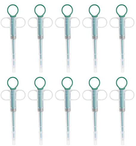 Tablettengeber für Katzen, 10 Stücke Tablette Feeder Hunde Katzen Kapsel Tabletten Pillen Fütterungs Werkzeug Pet Pusher Spritze Tabletteneingeber für Katzen kleine Hunde