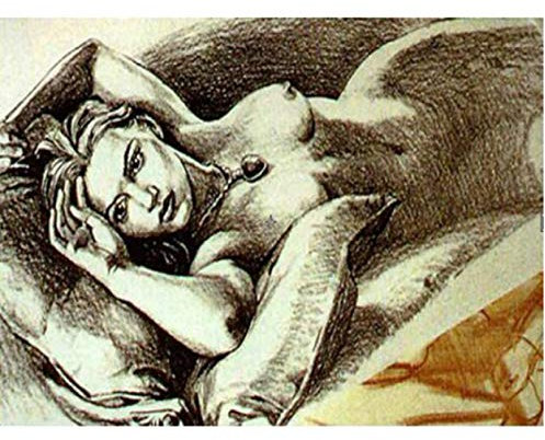 QYQY 5d DIY Diamond Painting Porträt des Liebhabers Full Round Drill Diamond Stickerei Kreuzstichmuster Nude Art Home Decor(11.8x15.8inch)