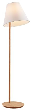 Lucande Stehlampe 'Jinda' (Skandinavisch) in Weiß aus Textil u.a. für Wohnzimmer & Esszimmer (1 flammig, E27) - Stehleuchte, Floor Lamp, Standleuchte, Wohnzimmerlampe, Wohnzimmerlampe