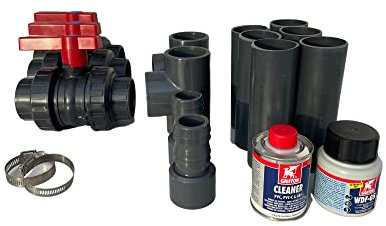 poolomio Bypassventil-Set Premium für Pool Wärmepumpen 50 mm