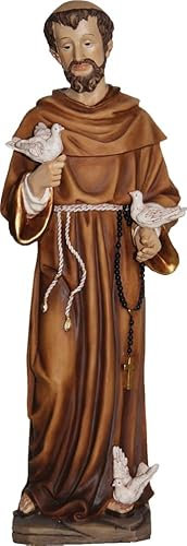 Dekoprojekt Heiligenfigur Hlg. Franziskus mit Tauben 14,1 cm