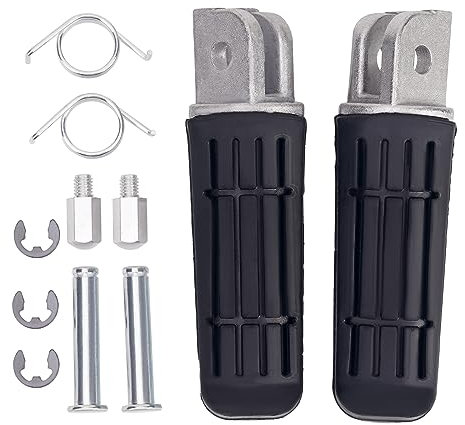 Road Passion Moto Repose Pieds à Pédale Pied, Pédales Avant en Caoutchouc Compatible pour XJ600 XJR400 FJR1300 FZ6 FZ6R YZF600 YZF1000