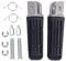 Road Passion Moto Repose Pieds à Pédale Pied, Pédales Avant en Caoutchouc Compatible pour XJ600 XJR400 FJR1300 FZ6 FZ6R YZF600 YZF1000