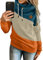 Dokotoo Damen Kapuzenpullover Stehkragen Hoodie Pullover Farbblock Sweatshirt Langarmshirt Oberteile für Herbst Winter, blau, M