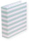 Craftelier - Gefüttertes Kartonalbum mit Streifenmuster (6 x 8) | 2 weiße Metallic-D-Ring-Systeme | Harter Einband | Größe 22,5 x 23 x 6 cm - Farbe Mintgrün & Weiß