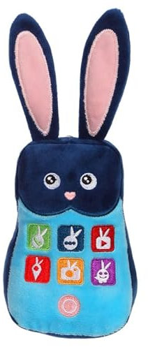 GIPSY Toys - Lapiphone Sonore 12 Cm - Bleu - Téléphone en Peluche sonore - Peluche pour Enfant - Existe en 4 Coloris - 071586