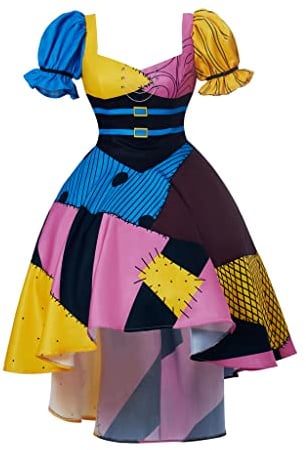 Willyacos Tim Burton Sally Costume Dress Sassy Sally Costume Women Adult Plus Size