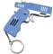 Rubber Band Gun Toy, Cool Keychain Metal Folding Rubber Gun with 50 Rubber Bands for Outdoor Activities Game, Gift for Kids Adults (blue)