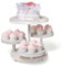 Yangbaga 4 Etagen, runder Cupcake-Turm-Ständer, Holz-Kuchenständer mit gestuftem Tablett, Dekoration für Babyparty, Geburtstag, Hochzeit, Abschlussfeier, Halloween, Weihnachten
