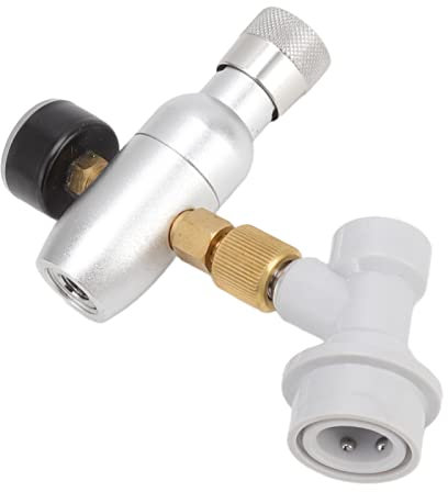 Dispensador de Co2 de Cargador de Barril de Cerveza, Kit de Cargador de Co2 Regulado Mini Barril de 0-60 PSI con Adaptador de Rosca de 3/8 ''