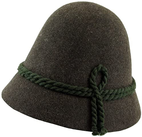 La Chasse® Schinderhannes-Trachtenhut Stopselhut Jagdhut Försterhut Oliv & braun von Oefele Jagd & Outdoor 100% Wolle Made in Germany für Jäger oder Fasching (as3, Numeric, Numeric_56, Braun)