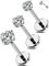 OUFER 20 g 8 mm Nasenstecker Ringe Nasenloch 3 Stück Conch Tragus Helix Piercings Schmuck Gewindeloser Push-in-Chirurgenstahl Labret Lippenpiercing Knorpel Ohrringe CZ Medusa Monroe Frauen