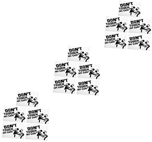 Vaguelly 3 Sätze „don’t Touch“-aufkleber Lustiger Autoaufkleber Karosserieaufkleber Einfach Anzubringender Aufkleber Aus Tiermaterial Für Die Autodekoration 5 Blätter * 3