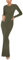 REORIA Women's Sexy Casual Crew Neck Lounge Slimming Long Dress Elegant Wedding Guest Long Sleeve Ribbed Bodycon Maxi Dresses Olive Green X-Small
