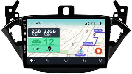 YUNTX [2GB+32GB] Android 14 Autoradio mit Navi für Opel Corsa/Adam (2013-2019)-9 Zoll Touchscreen-mit Kamera-DAB/GPS/Lenkradsteuerung/MirrorLink/Bluetooth 5.0/WiFi/USB/4G/CarPlay