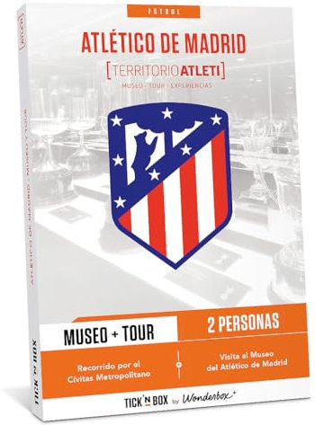 Tick&Box - Caja Regalo - Atlético de Madrid Museo + Tour - 2 entradas: Recorrido por el Cívitas Metropolitano + Visita al Museo - Idea Regalo Original Supporters