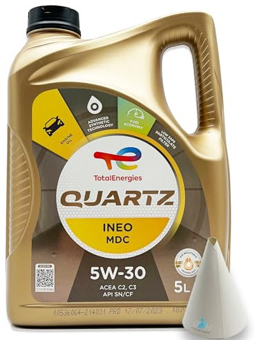 5 L Total Quartz Ineo MDC 5W-30 | kompatibel mit | MB 229.52 | GM GB2F0312070 | OV 040 1547 - D30 | 5 Liter | 5W30 Motoröl | Motorenöl | mit Trichter | weitere Freigaben & Empfehlungen siehe Artikel