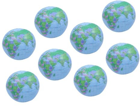 ibasenice 8stücke Aufblasbare Weltkugel Strandbälle Pädagogisches Spielzeug Aus Leicht Und Bruchsicher Für Poolpartys Und Geografisches Lernen