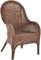 korb.outlet Bequemer Rattansessel mit hoher Rückenlehne Rattan Rattanstuhl Lounge mit Breiten Armlehnen (Braun)