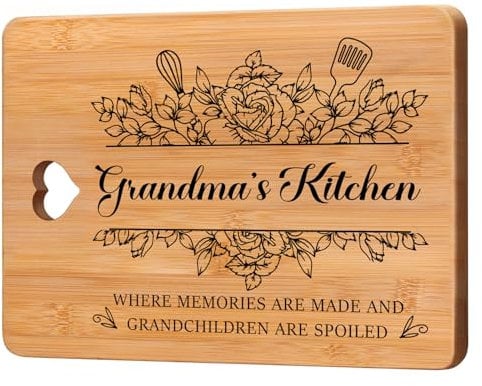 Grandma Gifts, Grandma Birthday Gifts, Perfect Gifts from Grandchild-Bamboo Cutting Board, Birthday Gifts for Grandma, Gifts for Grandma, Great Grandma Gifts