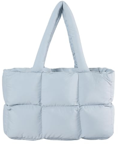 Kexpery Puffer-Umhängetasche for Damen, einfarbig, gesteppt, ästhetisch, bauschige Taschen, große Kapazität, weiche Wolken-Einkaufstasche, trendige Pendlertaschen