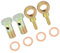 Partuto 2 Set Universal Banjo Hose Barb Bolt Fitting - Metal Bronze Tone