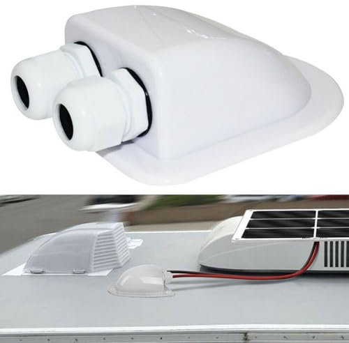 Sealing cover for boat solar panel roof cable entry in For caravans and boats (White)