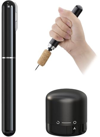 FBBULES Druckluft Korkenzieher Set, Luftdruck Weinöffner mit Folienschneider, Weinflaschenverschluss, Wein Luftpumpe Flaschenöffner, Tragbar Manueller Korkenziehers