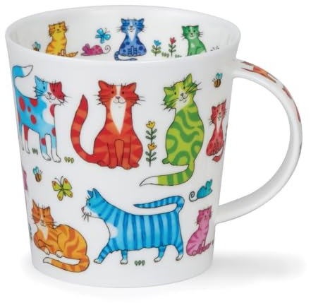 Dunoon Caingorm Fine Bone China Colorful Crew Cats or Dogs (0.48L, chats)