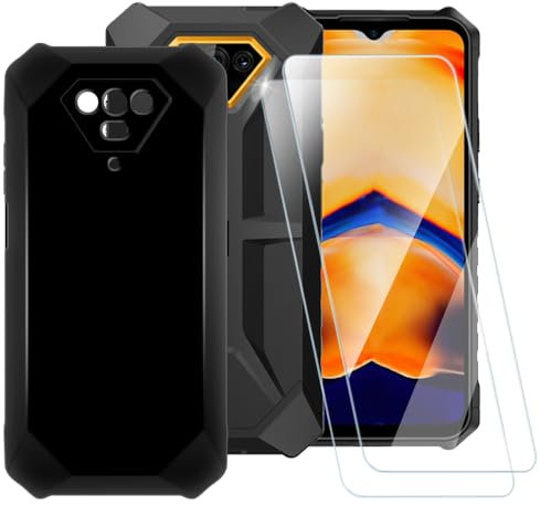 Bedruckte TPU Handyhülle + 2er-Set Gehärtete Schutzglas Kompatibel mit Hammer Iron V, Künstlerisches Schlankes Stoßfestes Cover, Kratzfest, Rundumschutz